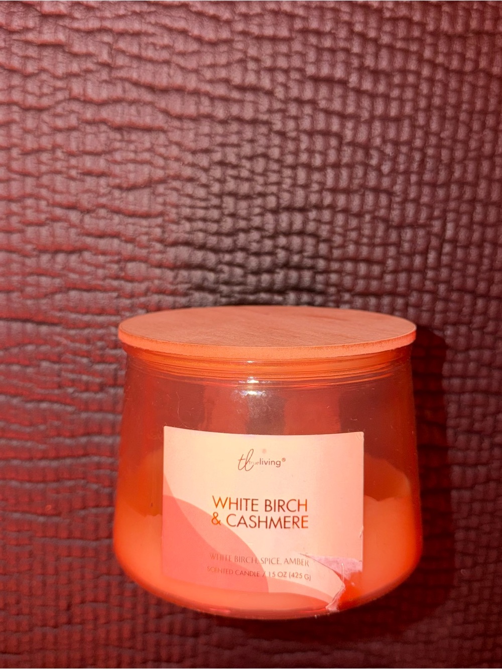 Partly Empty White Birch Cashmere Candle Jar
